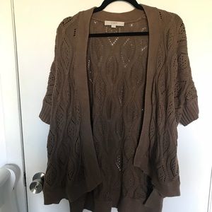 Loft Cardigan EUC XL Milk Chocolate Brown color